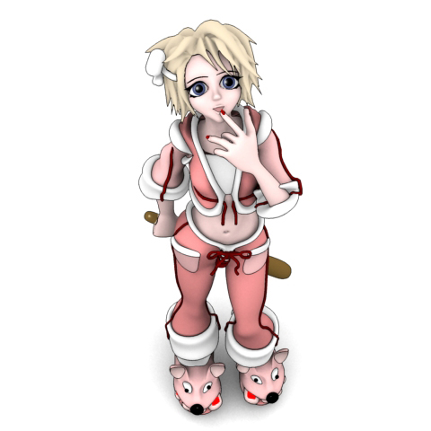 пример 3д персонажа в стиле аниме