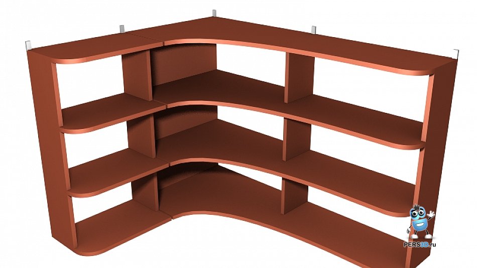3d визуализация угловой полки