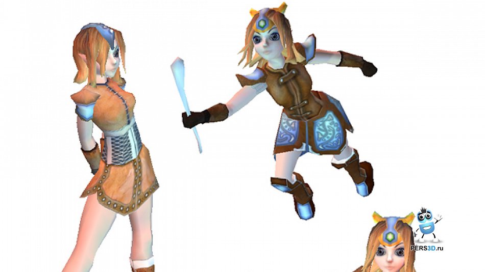 лоуполи модель эльфийки 1