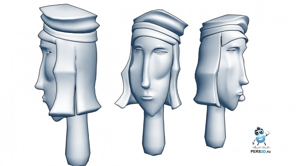 3d модель абстрактной головы