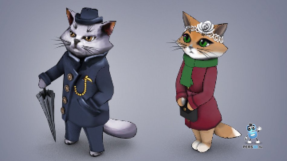 Спрайтовые коты для детективной игры.