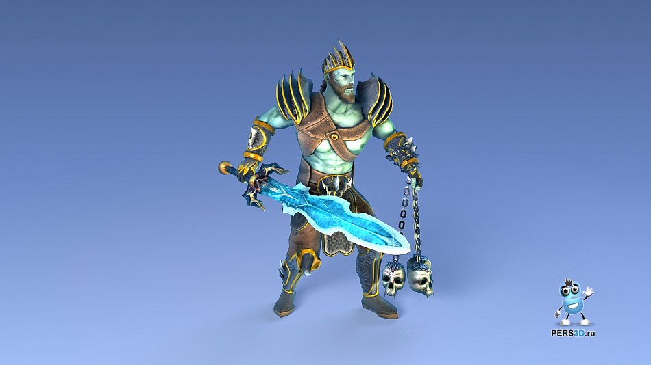 Пример персонажа для прототипа DOTA-образной игры - 11к треугольников