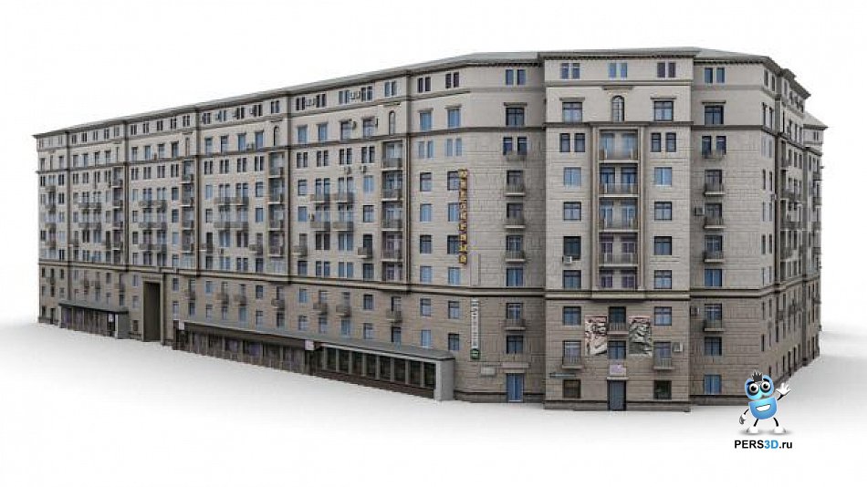 3d модель дома по адресу Ленинский 13 - 2