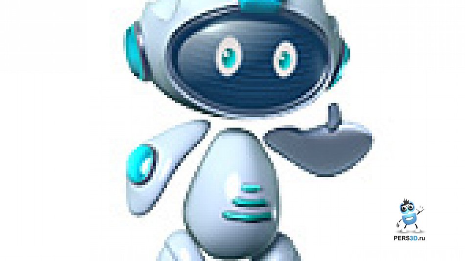 3d персонаж робот-спутник